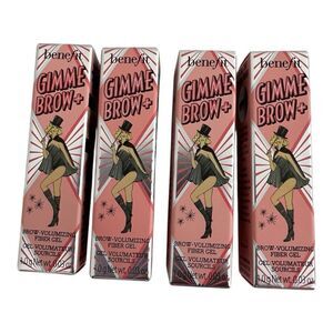 Lot Of 4-Benefit Cosmetics Gimme Brow+ #3 Tinted Volumizing Eyebrow Gel .03oz